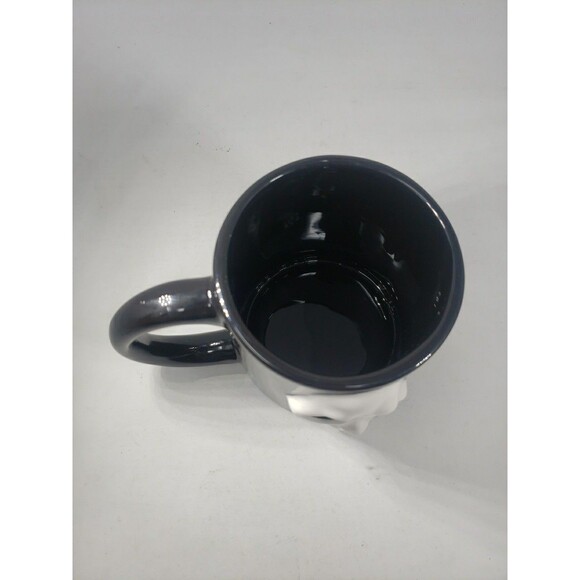 Ghost Face Coffee Mug Black White ICON of Halloween Bioworld 16 oz Scary Spooky - Picture 8 of 13